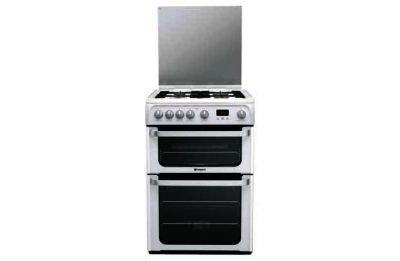 Hotpoint Ultima HUG61P Freestanding Double Gas Cooker White.